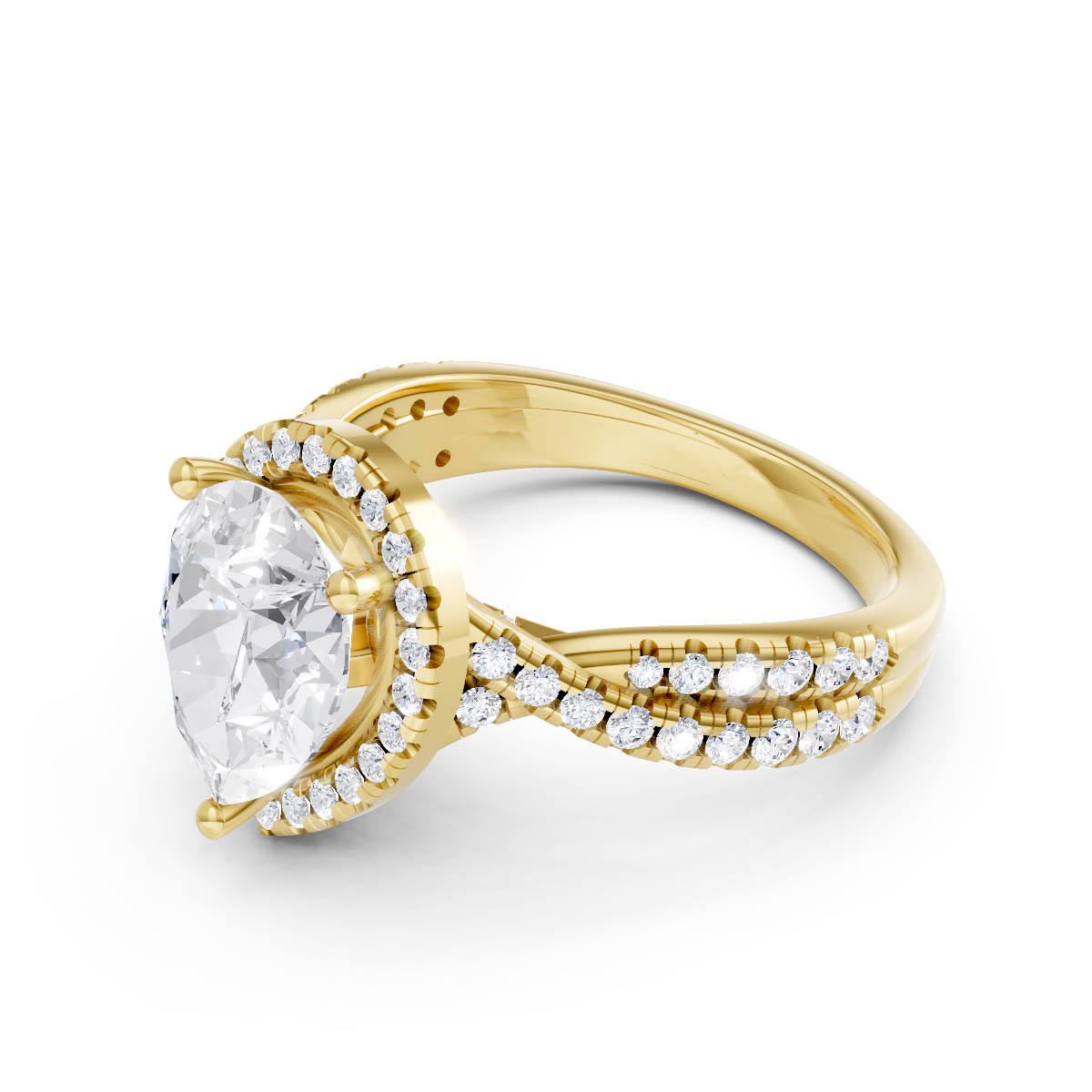 Celestial Twist Halo Ring view 2