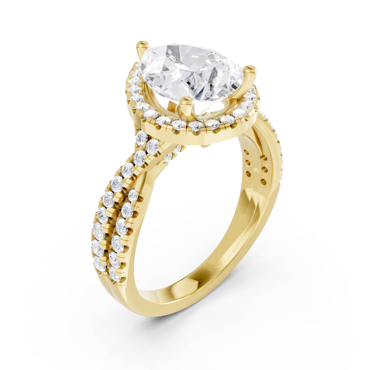 Celestial Twist Halo Ring view 4