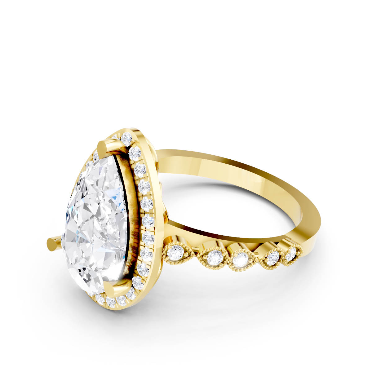 Eternal Blush Teardrop Ring view 2