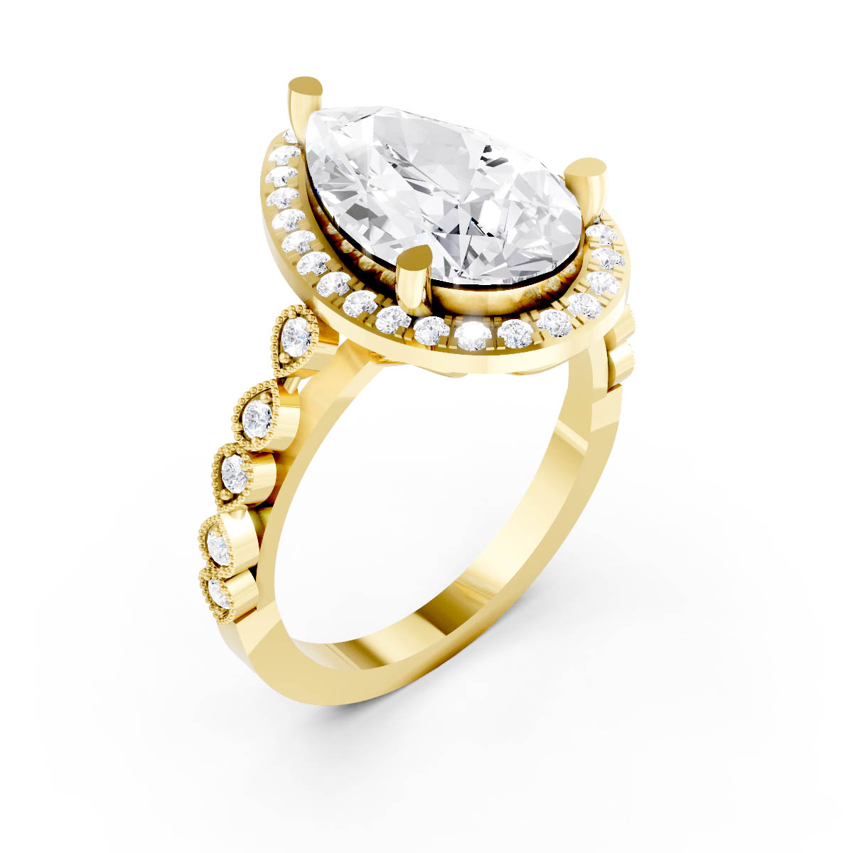 Eternal Blush Teardrop Ring view 4