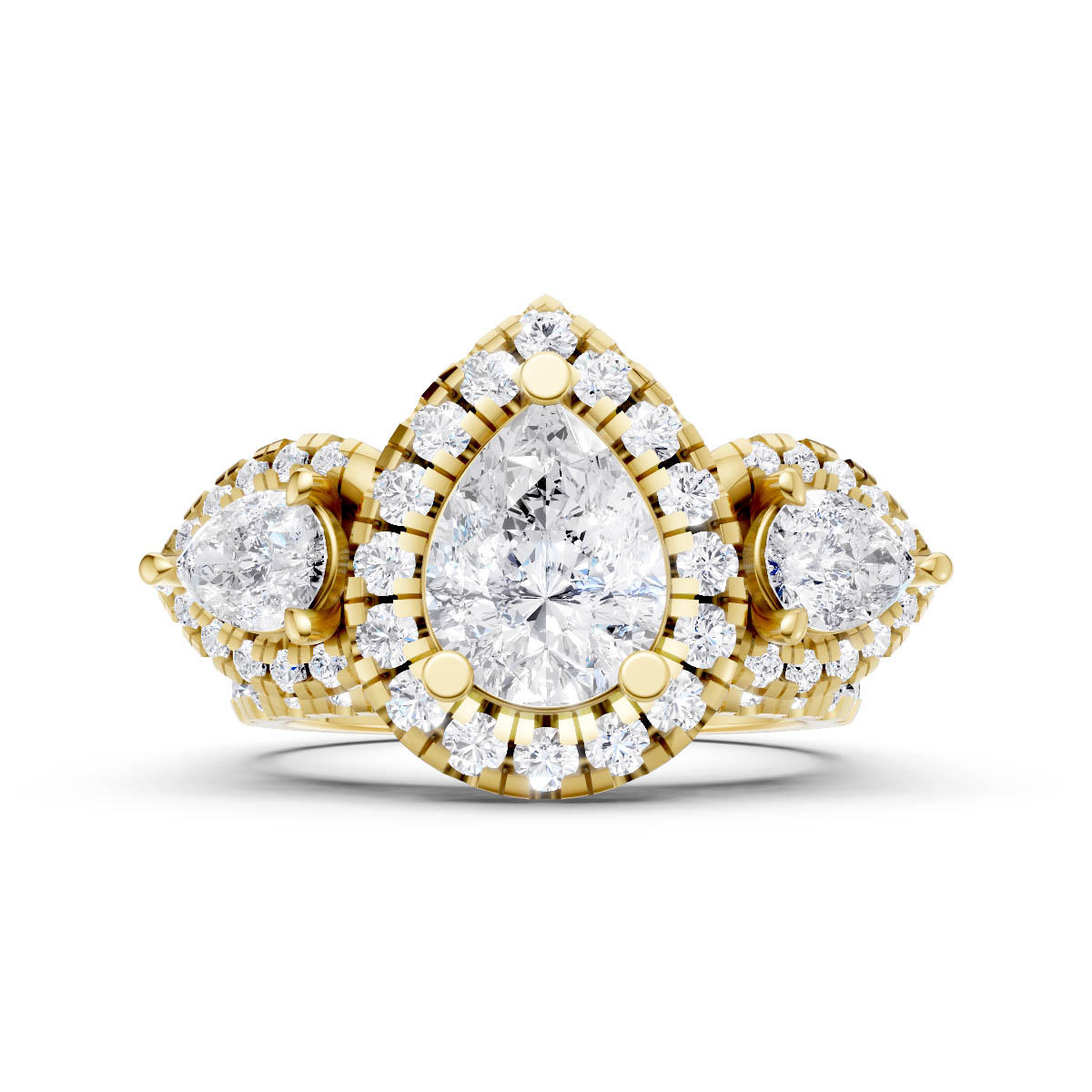 Enchanted Pear Couple Ring view 3