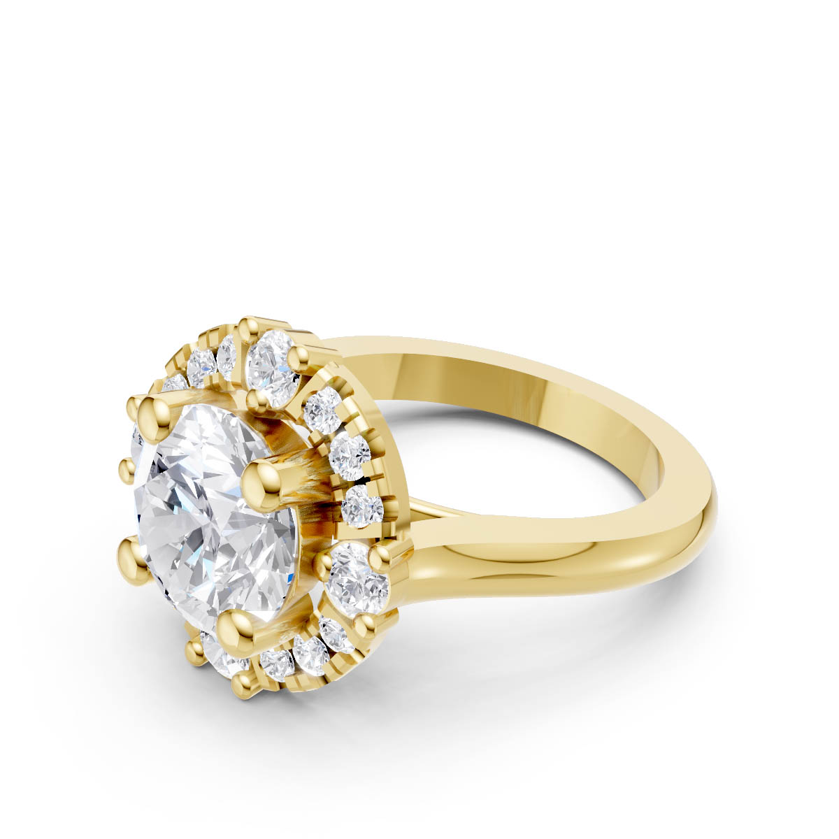 Elegant Halo Diamond Ring view 2