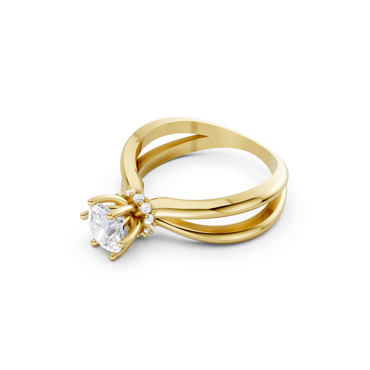 Twisted Solitaire Ring view 2