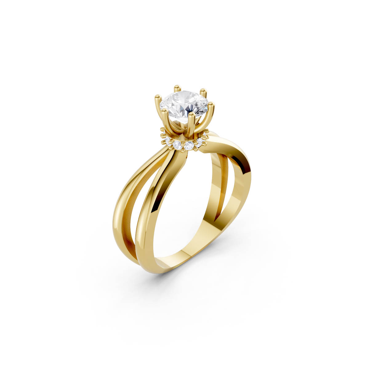 Twisted Solitaire Ring view 3