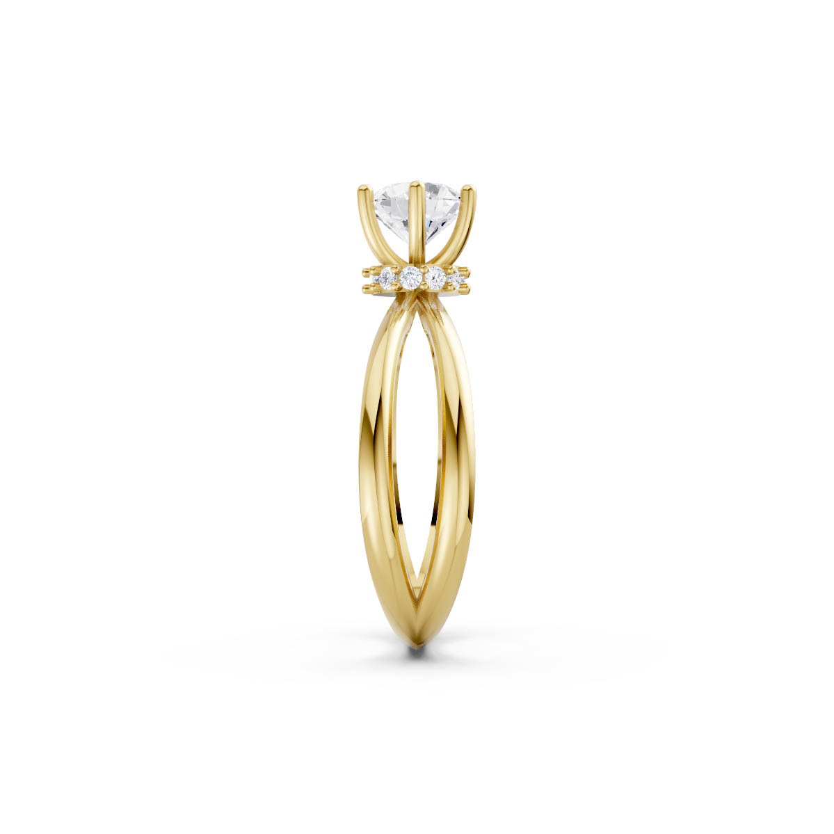 Twisted Solitaire Ring view 4