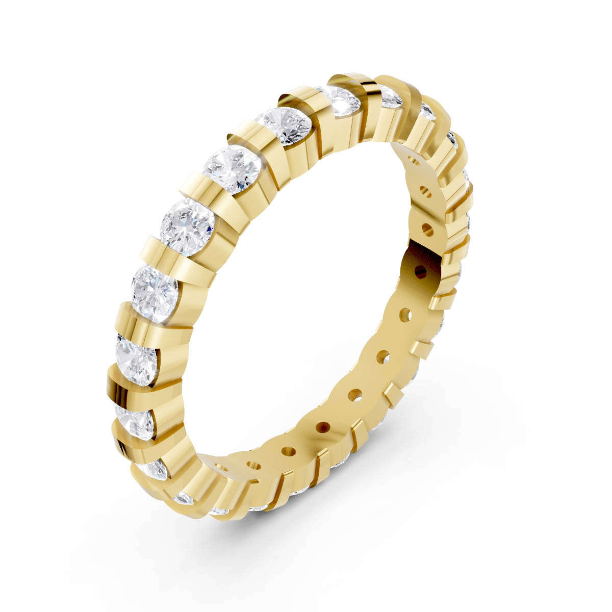 Channel Set Diamond Band view 3