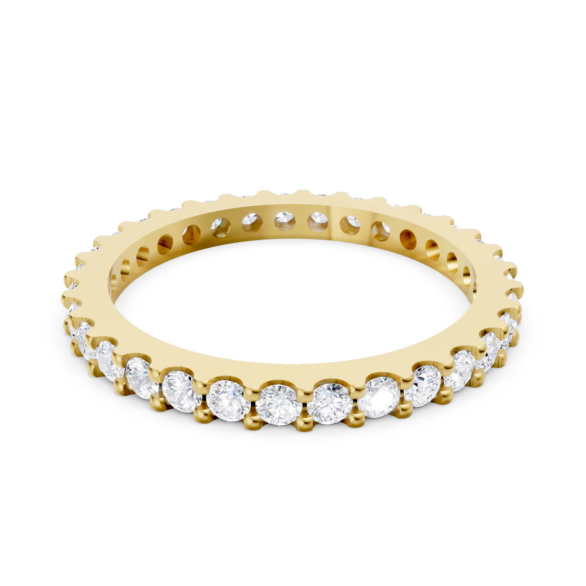 Sculpted Diamond Eternity Band view 2