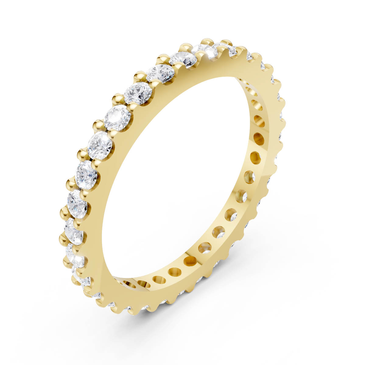Sculpted Diamond Eternity Band view 3