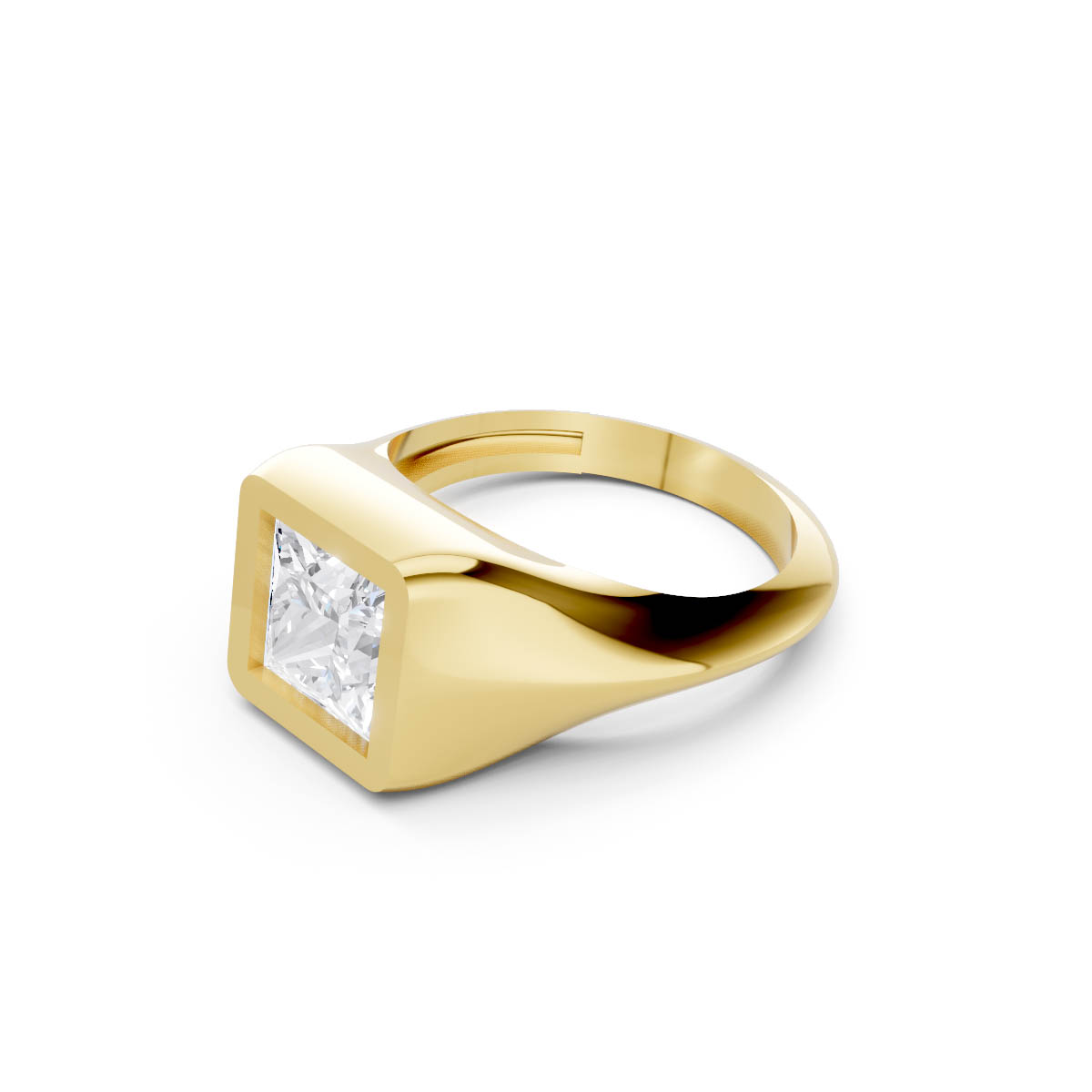 Modern Princess Gold Signet view 2