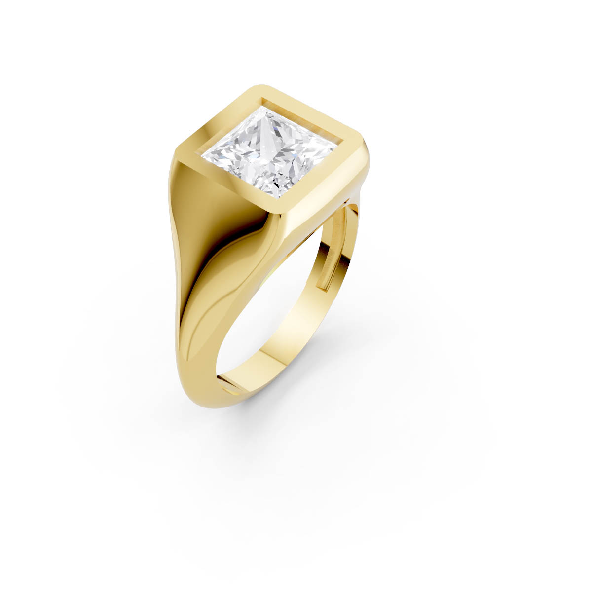 Modern Princess Gold Signet view 3