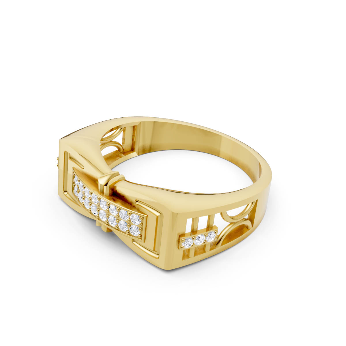 Sterling Monarch Edge Ring view 2