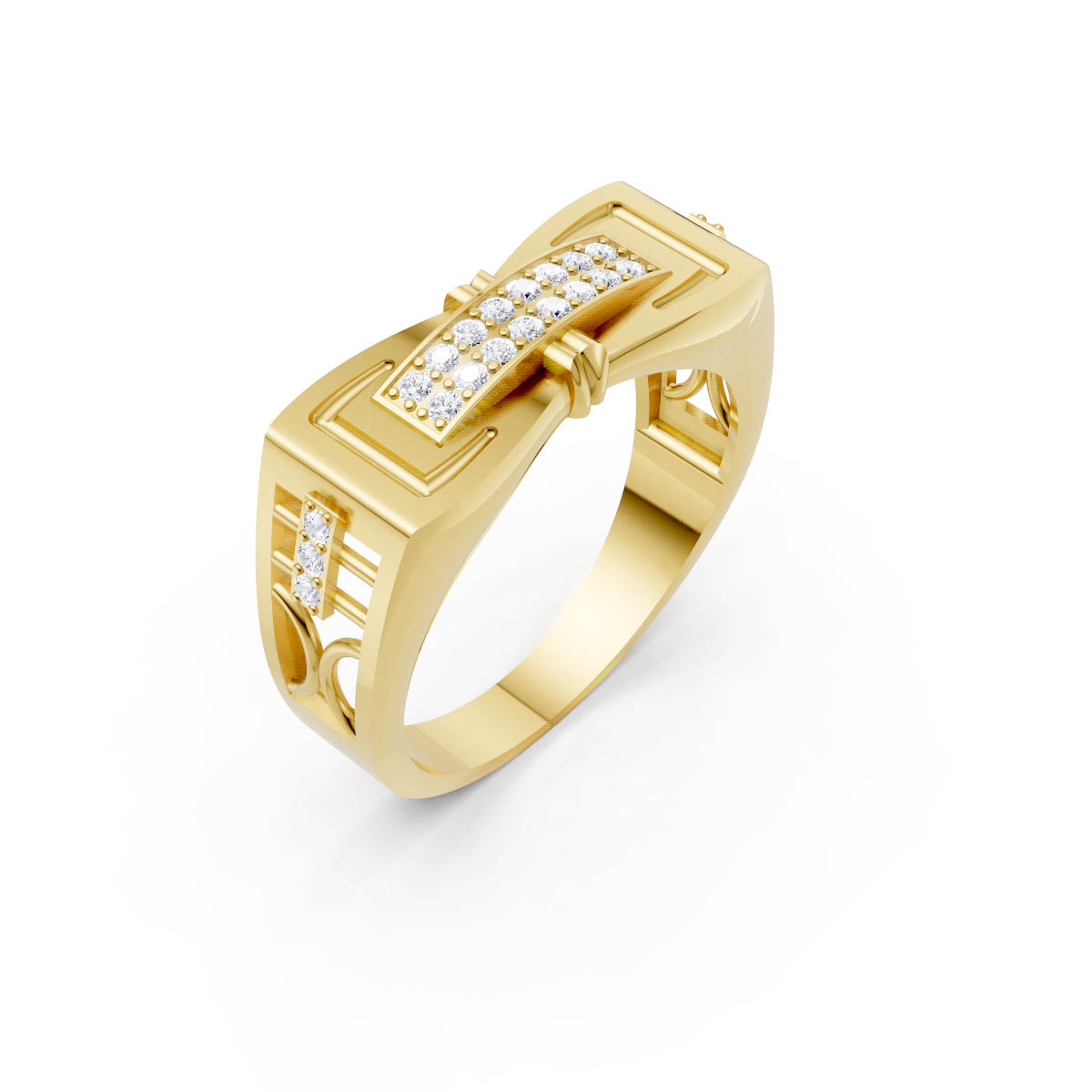 Sterling Monarch Edge Ring view 3