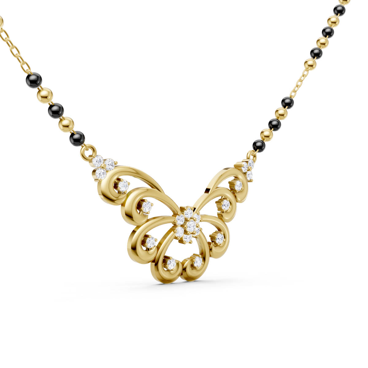 Floral Scroll Mangalsutra view 3