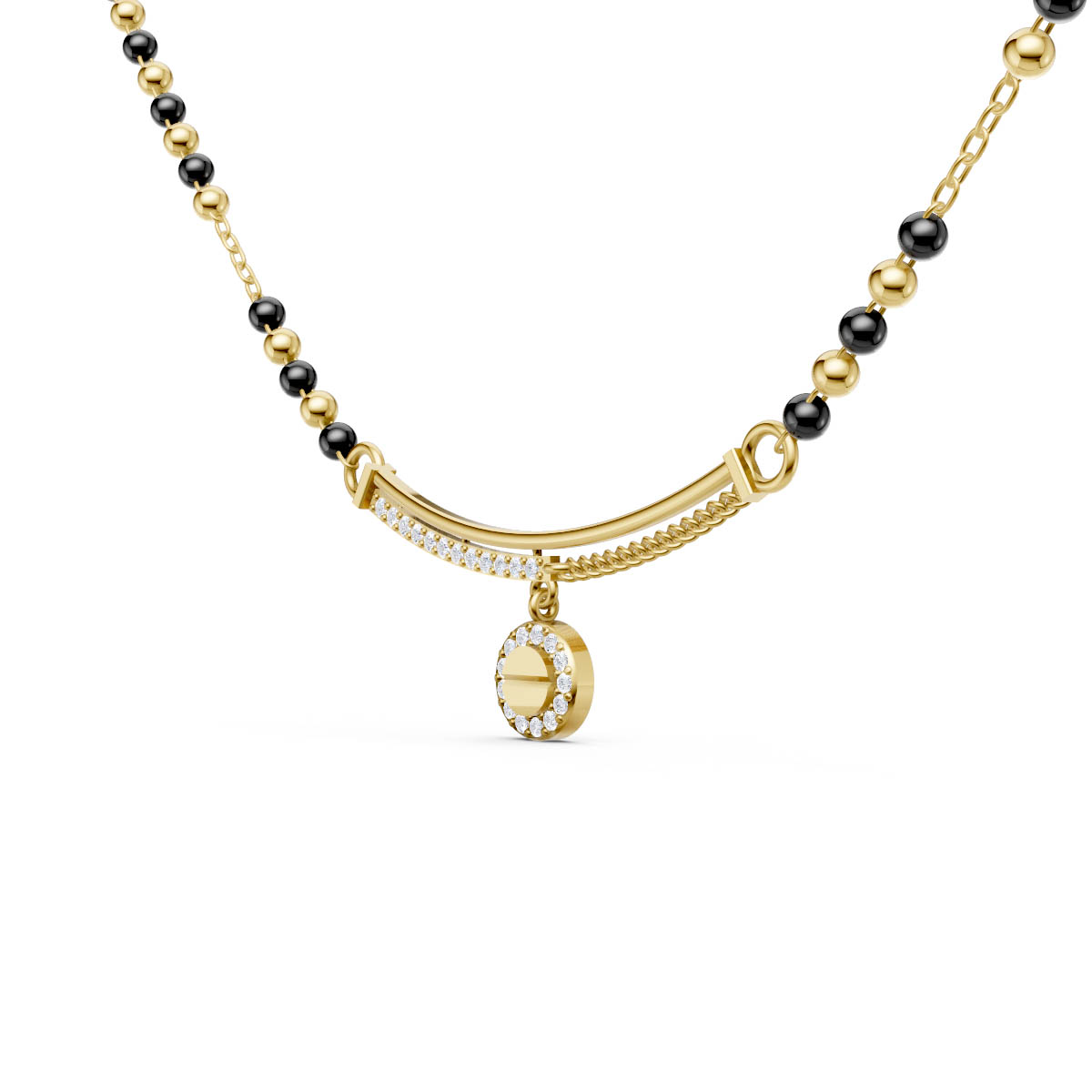 Circular Charm Mangalsutra view 3