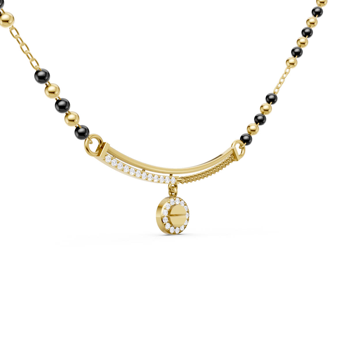 Circular Charm Mangalsutra view 4