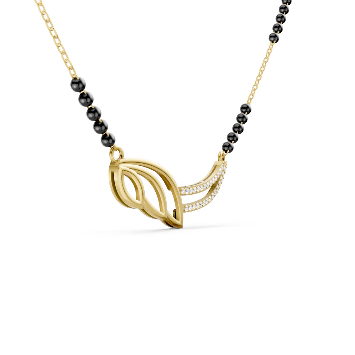 Leaf Cascade Mangalsutra view 3