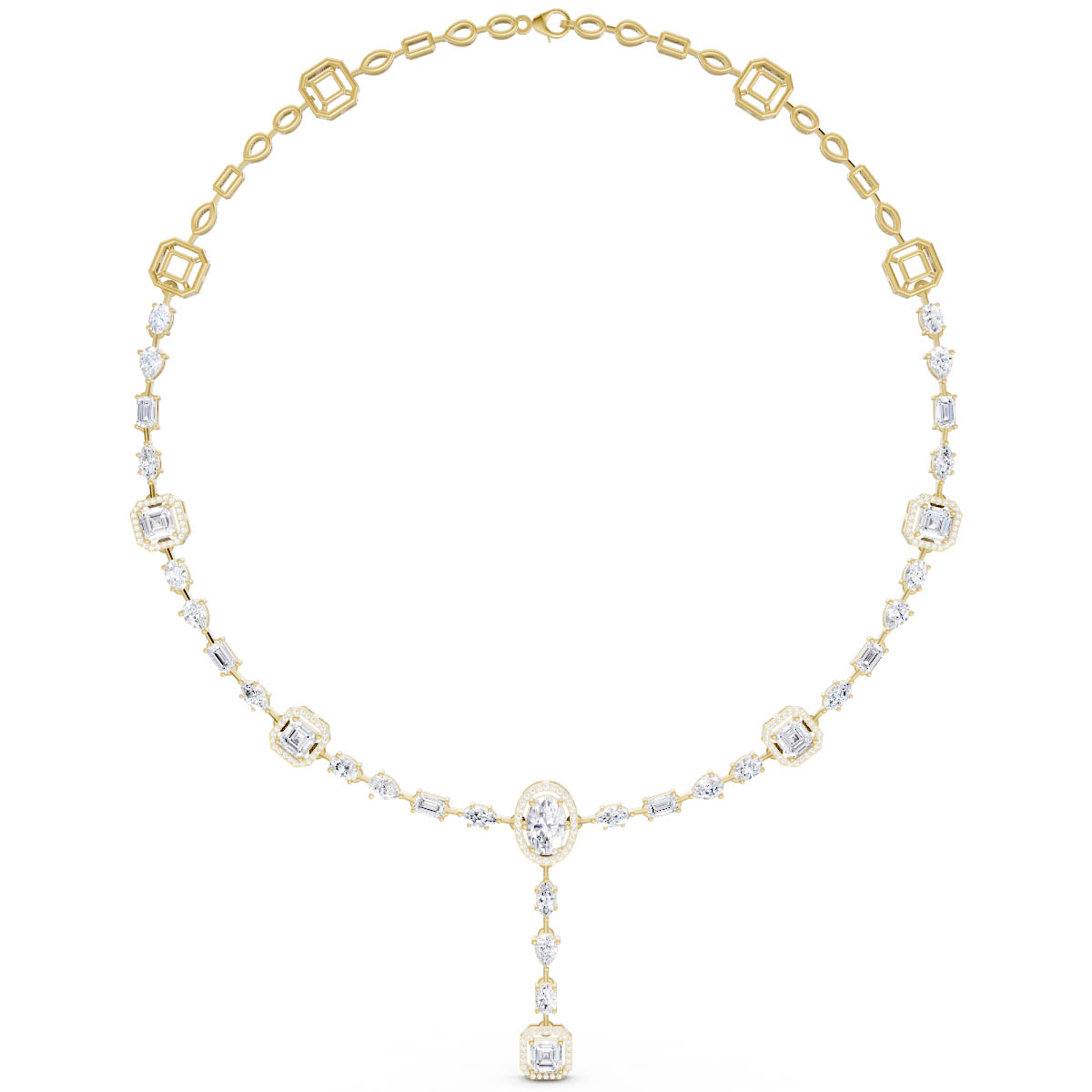 Opulent Halo Drop Necklace