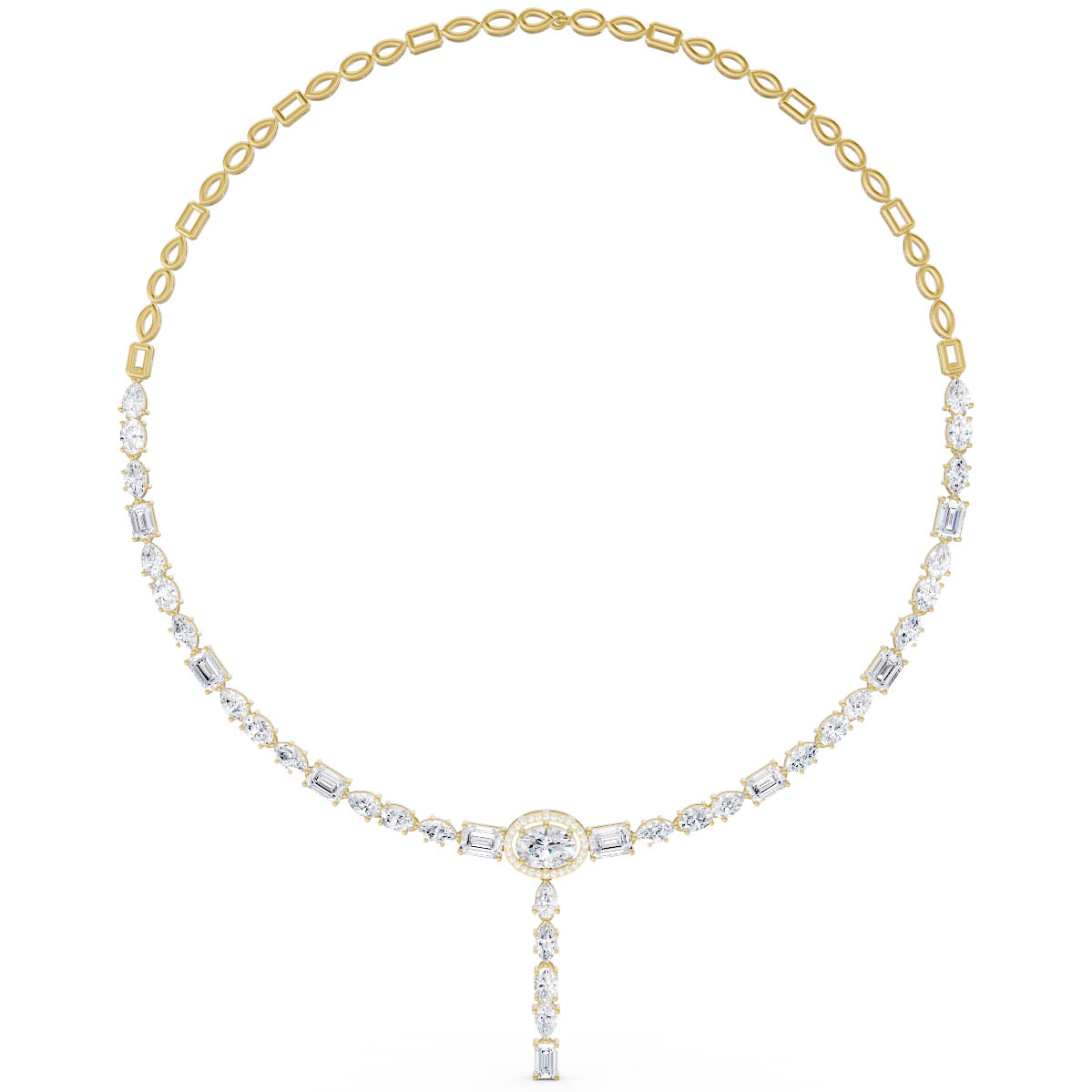 Radiant Halo Drop Necklace