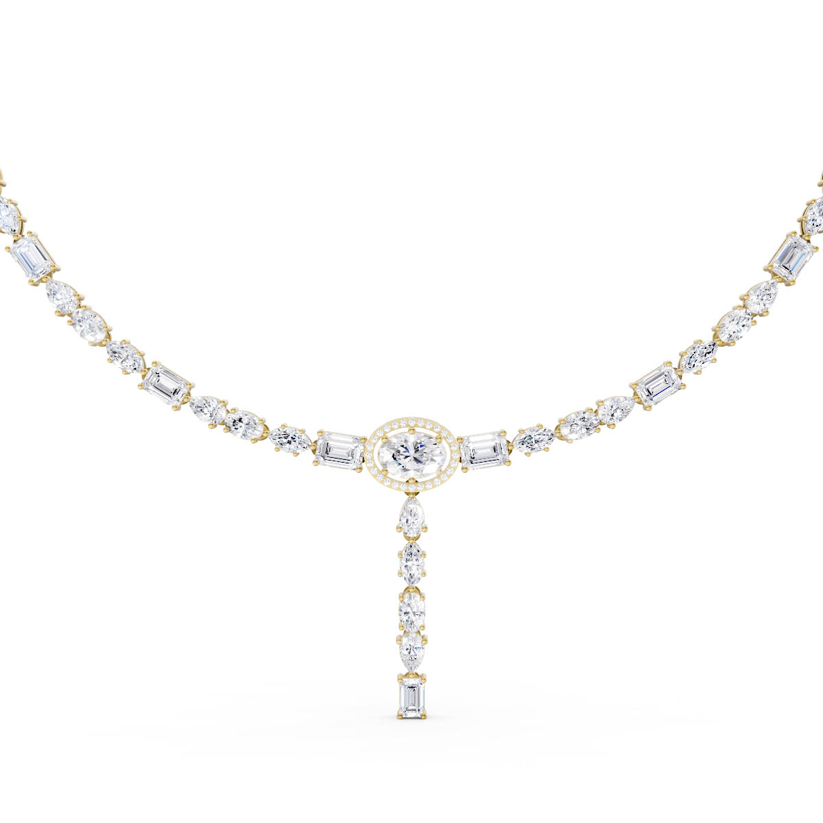 Radiant Halo Drop Necklace view 2