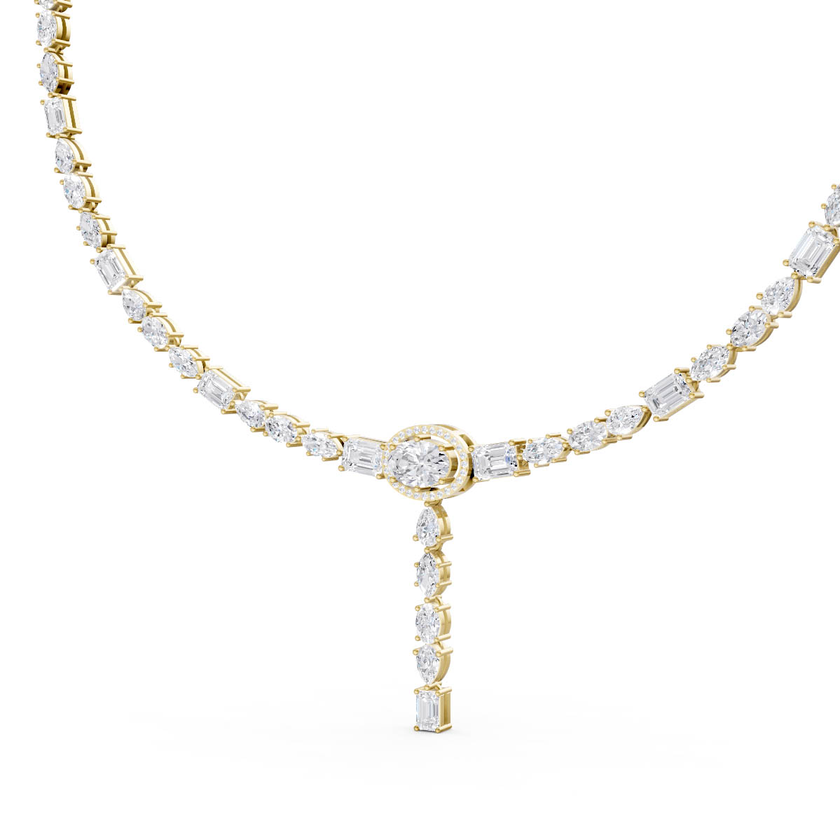 Radiant Halo Drop Necklace view 3