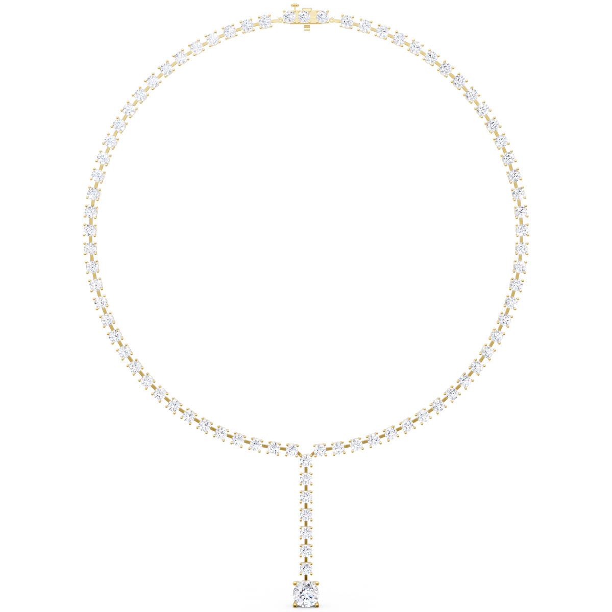 Radiant Drop Line Necklace