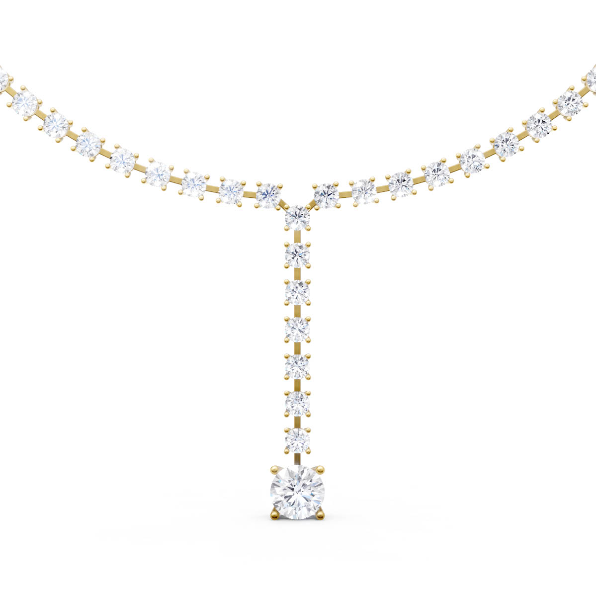 Radiant Drop Line Necklace view 2
