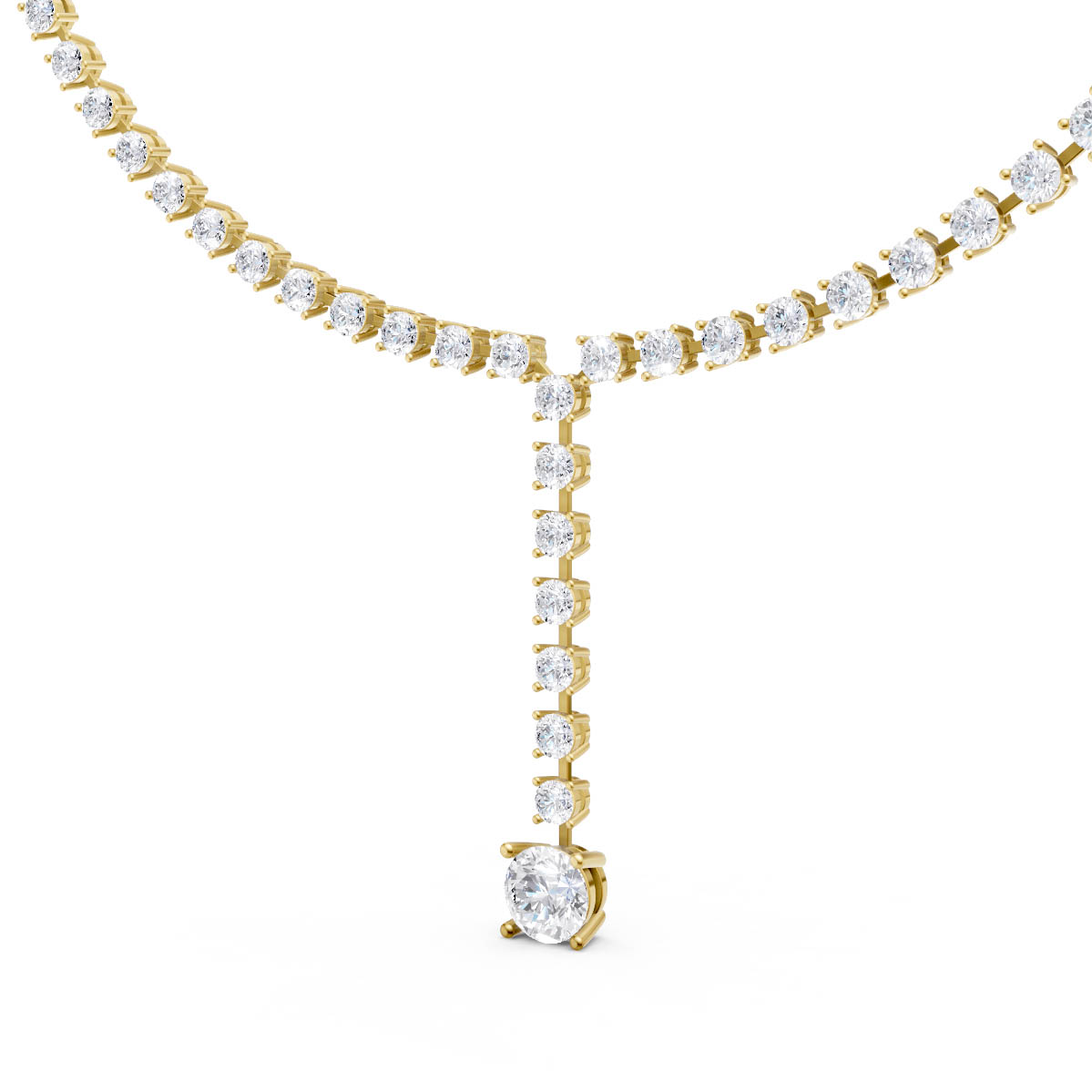 Radiant Drop Line Necklace view 3