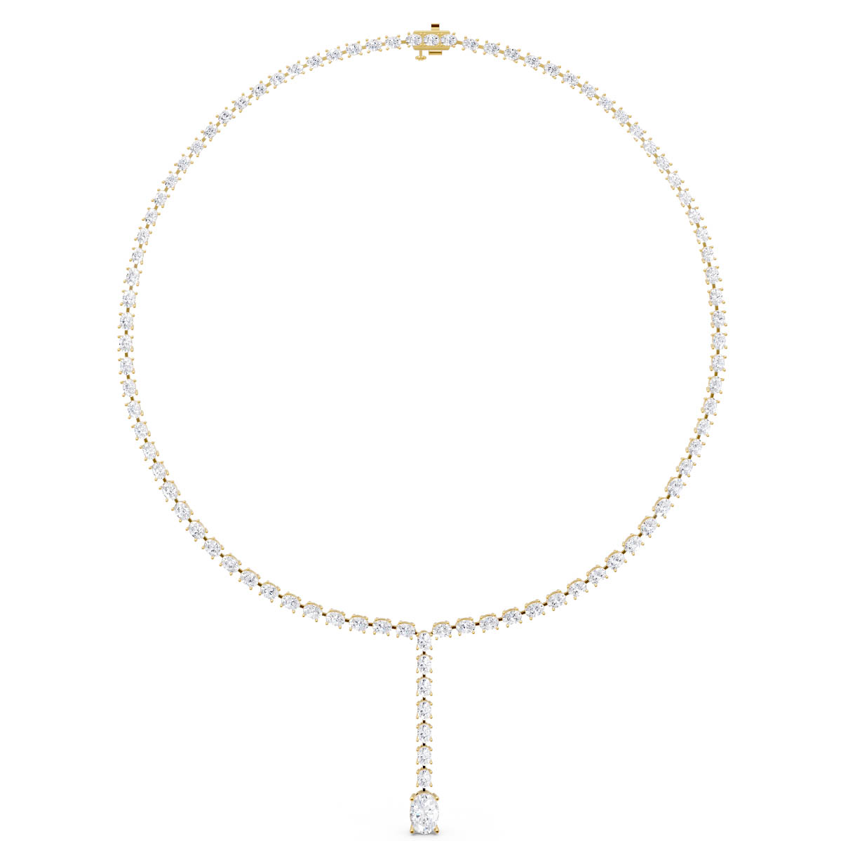 Elegant Solitaire Drop Necklace