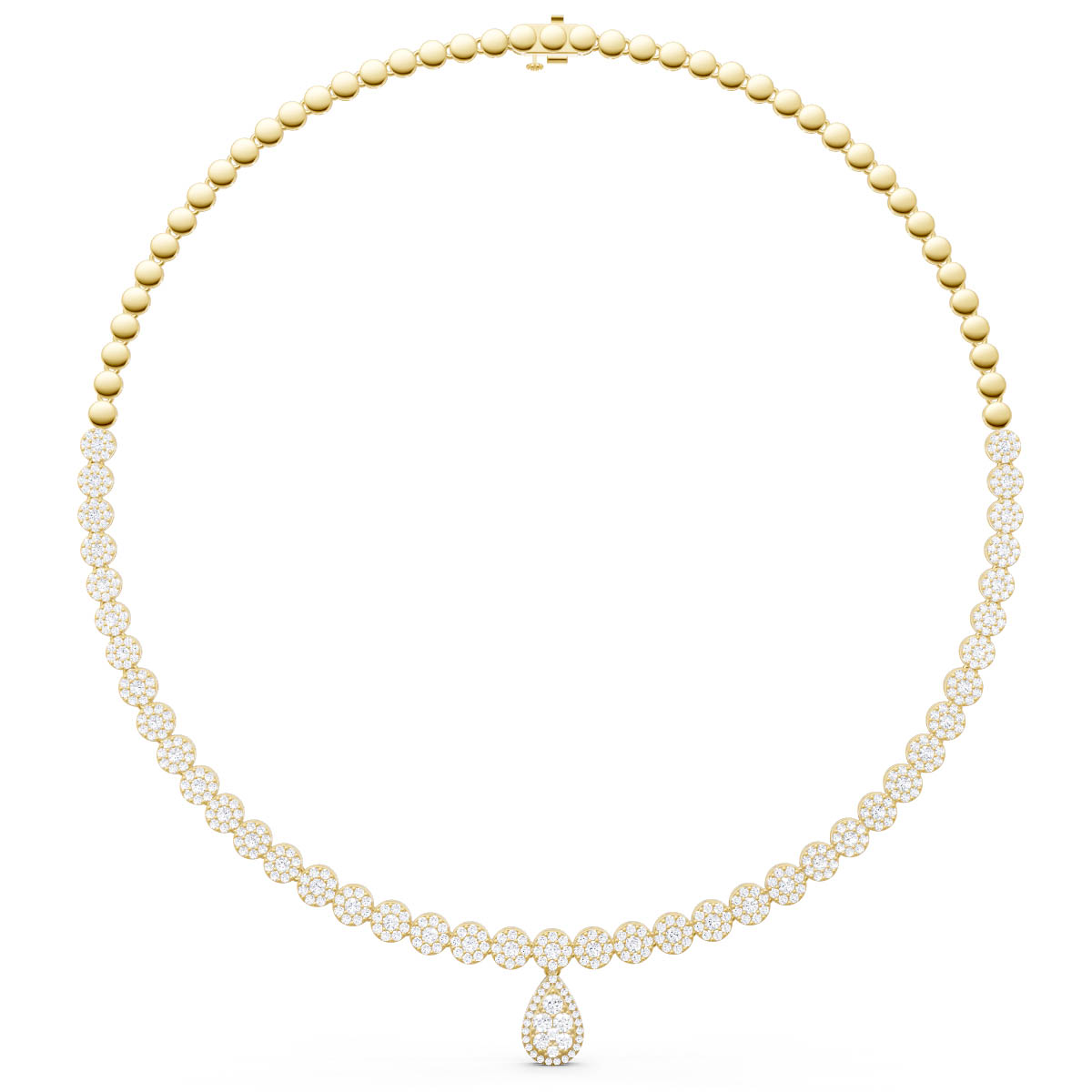 Pearl Halo Drop Necklace