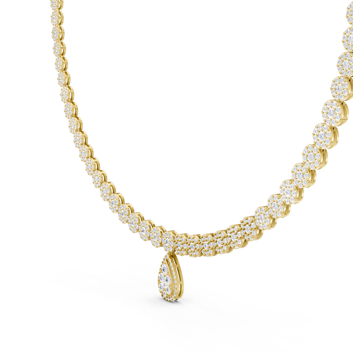 Pearl Halo Drop Necklace view 3