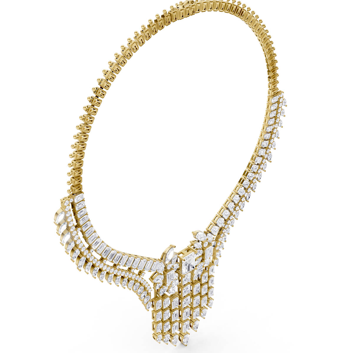 Regal Cascade Statement Necklace view 3