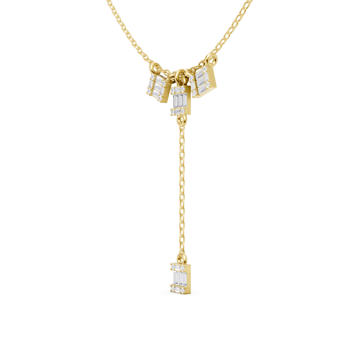 Geometric Drop Charm Necklace view 3