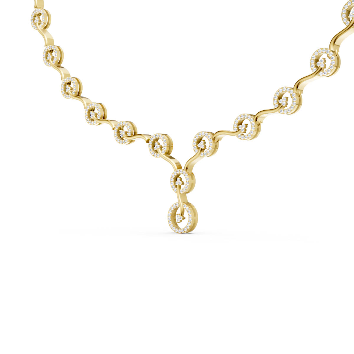 Celestial Circle Cascade Necklace view 3