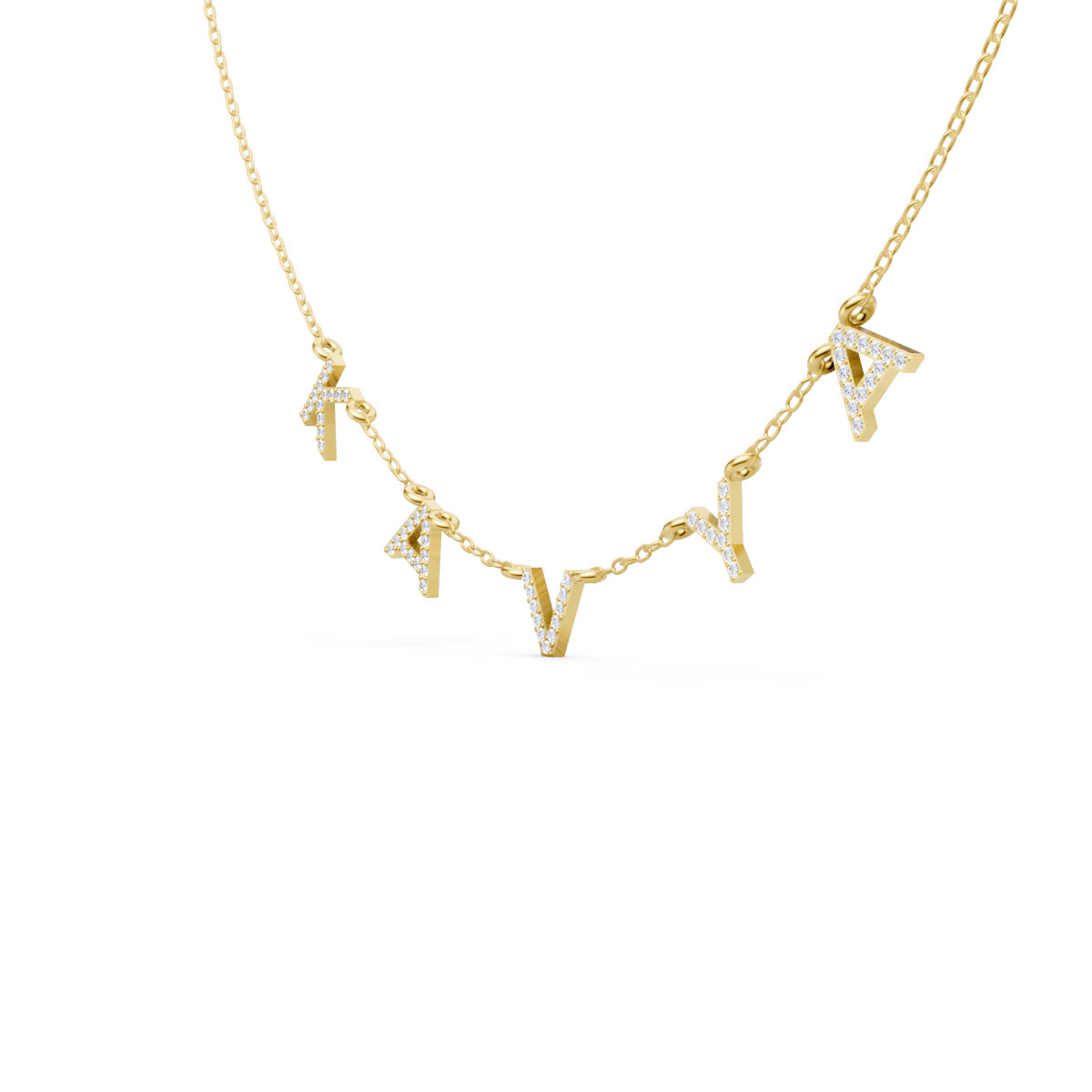 Personalized Letter Charm Necklace view 3