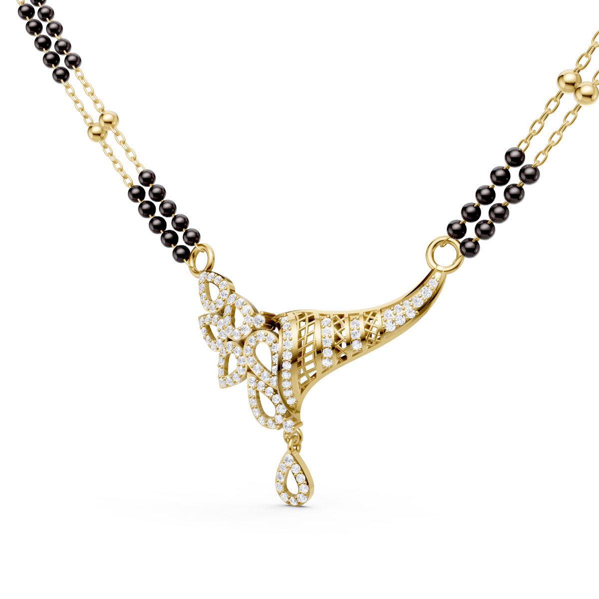 Floral Cascade Mangalsutra Centerpiece view 2