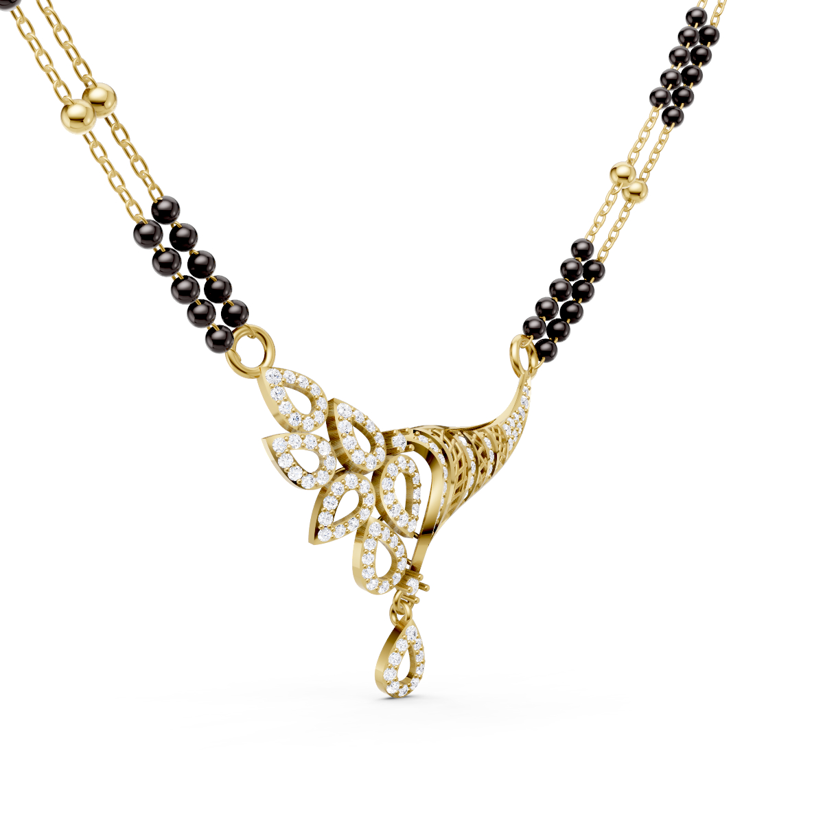 Floral Cascade Mangalsutra Centerpiece view 3