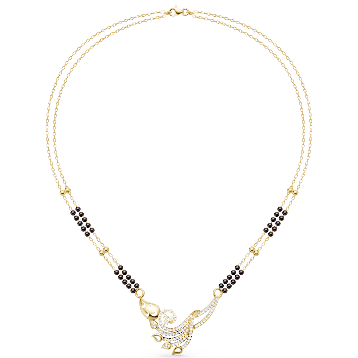 Majestic Peacock Mangalsutra Centerpiece