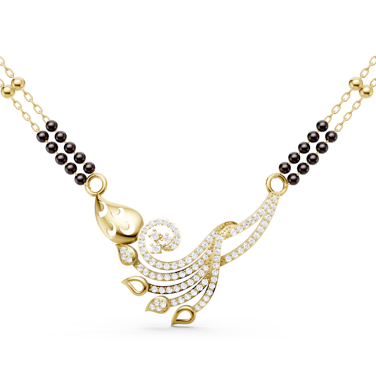 Majestic Peacock Mangalsutra Centerpiece