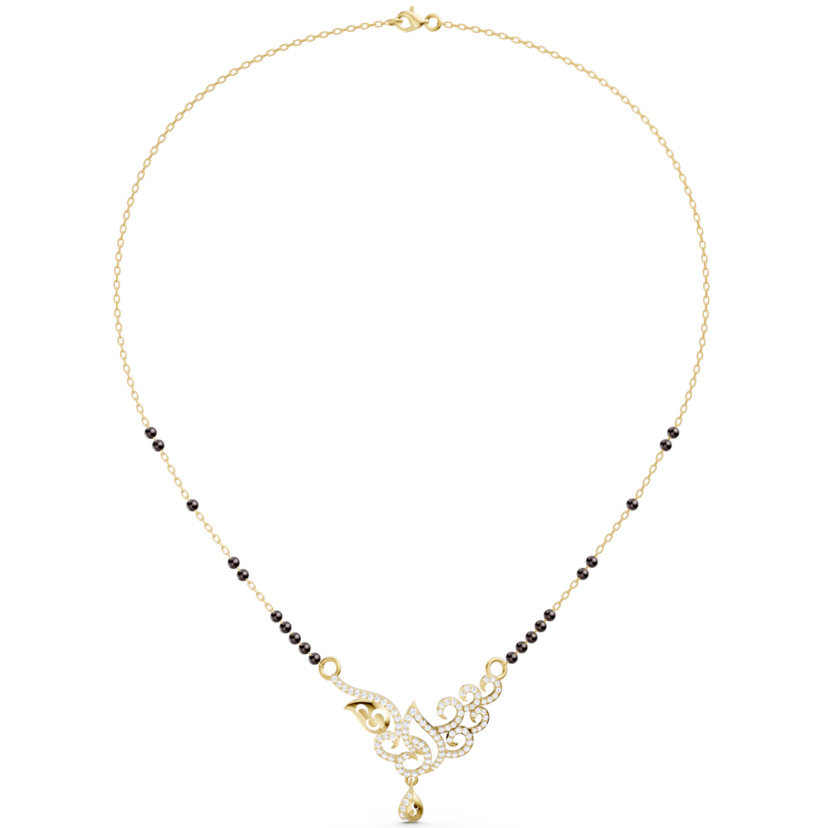 Ornate Swirl Mangalsutra Centerpiece