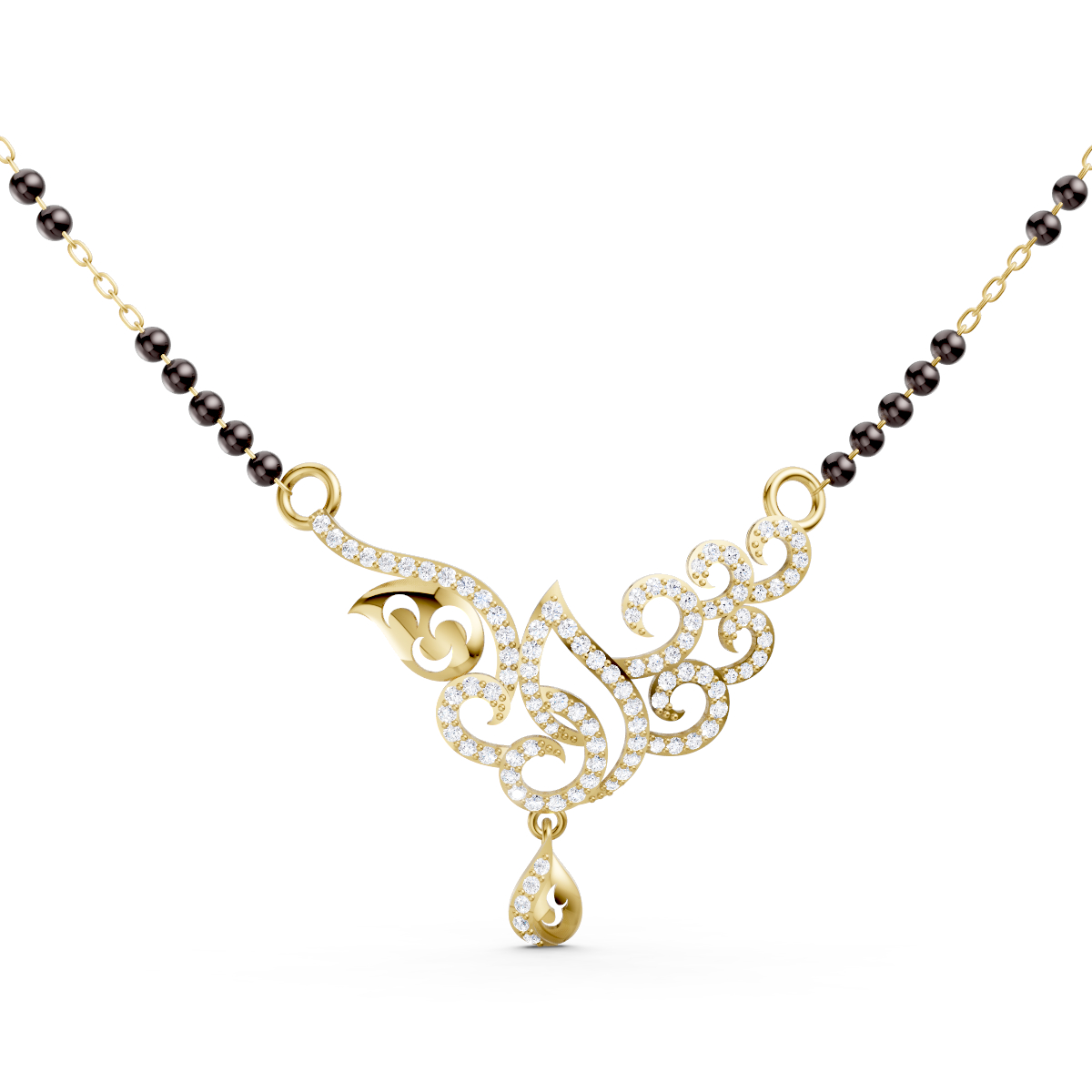Ornate Swirl Mangalsutra Centerpiece