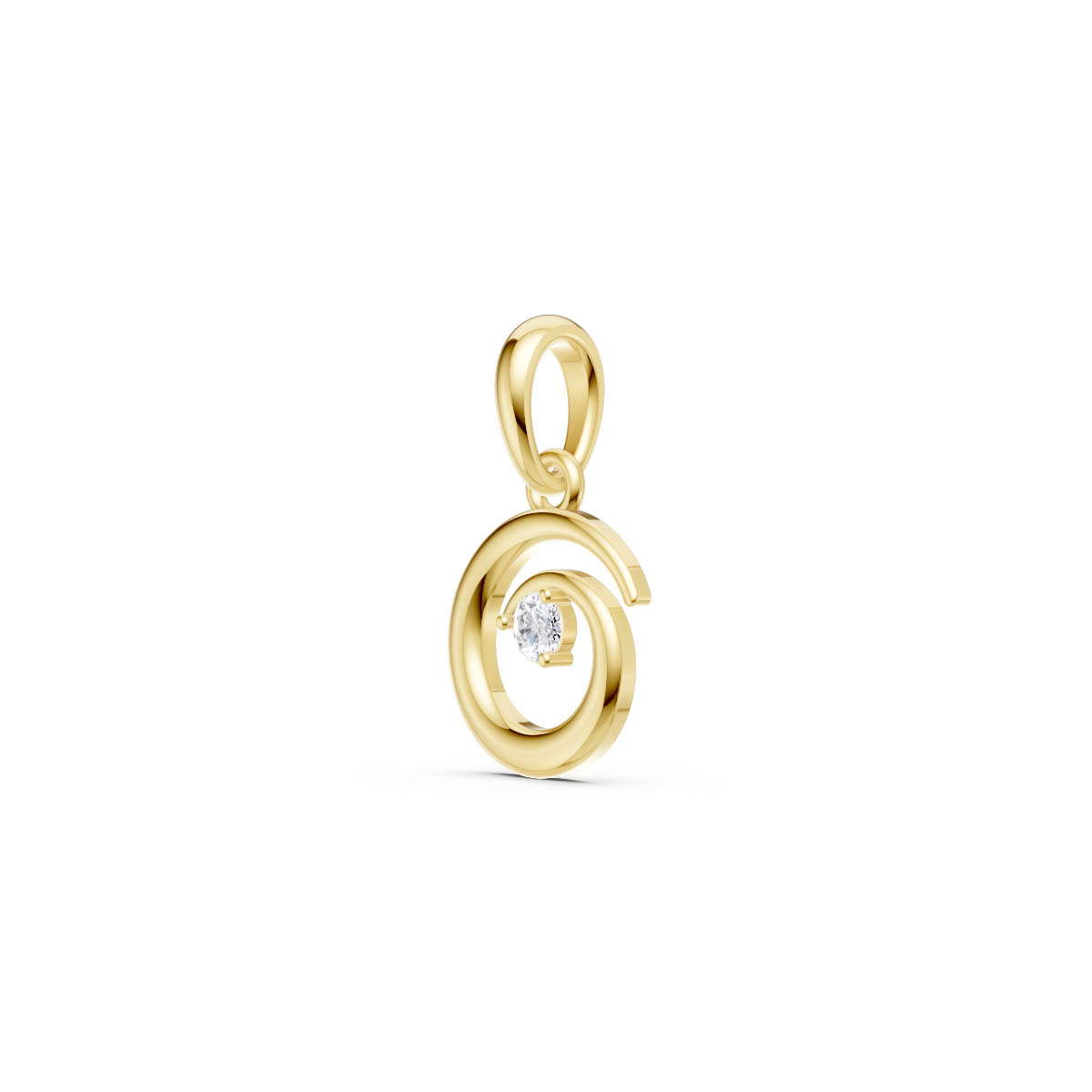 Spiral Solitaire Grace Delicate Pendant view 2