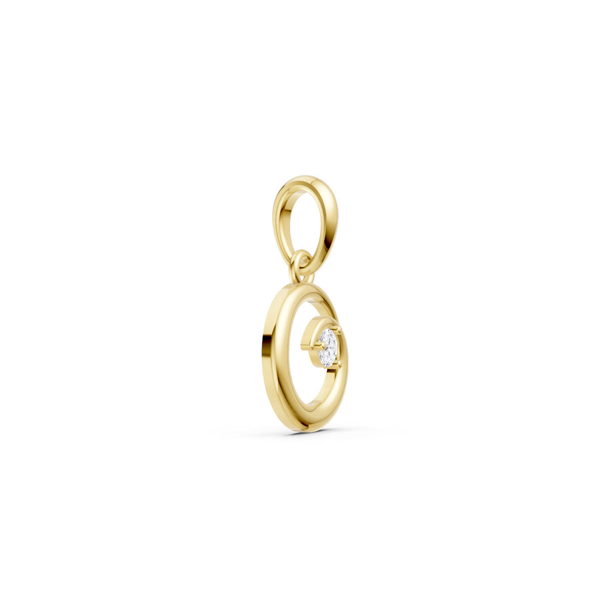 Spiral Solitaire Grace Delicate Pendant view 3
