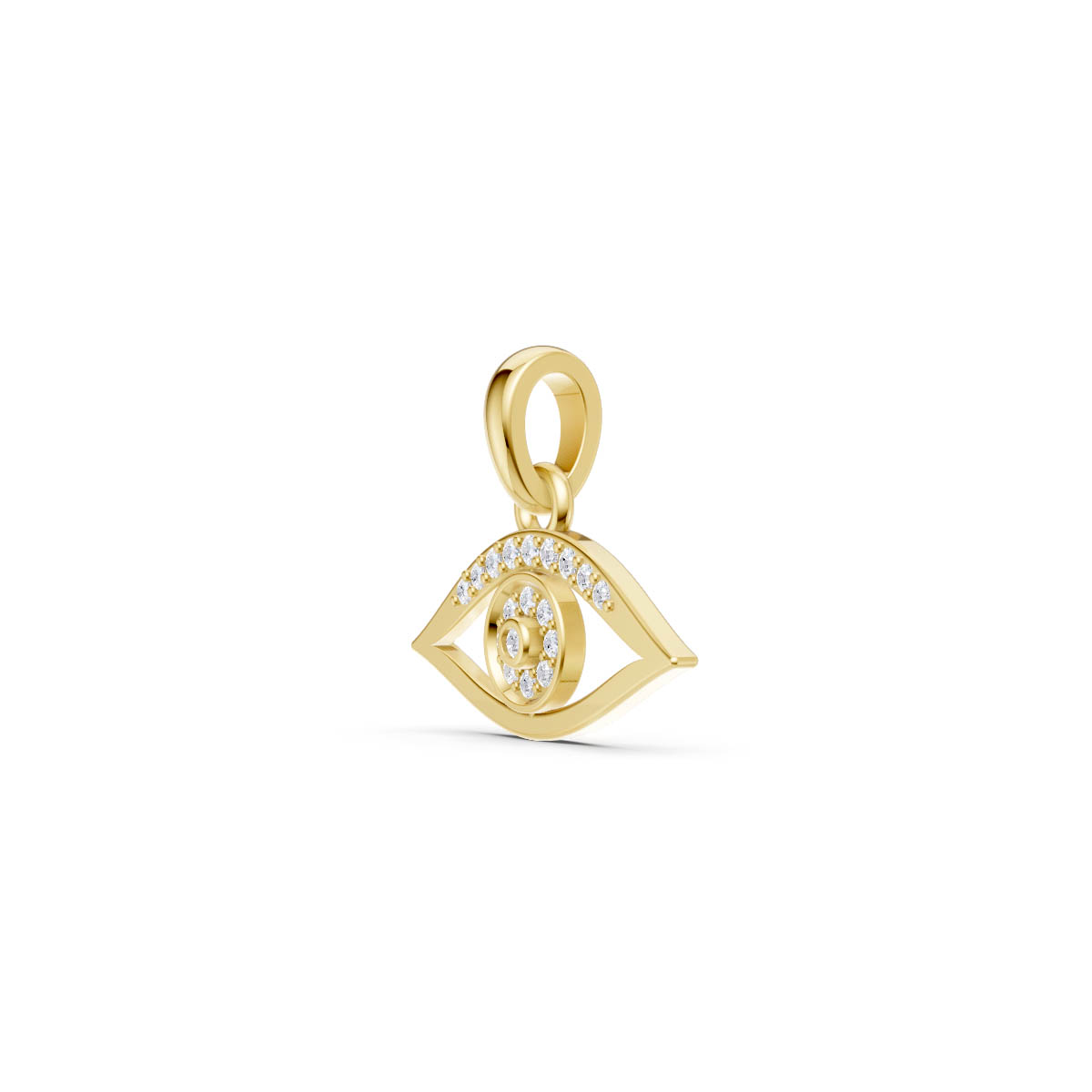 Protective Diamond Evil Eye Pendant view 2