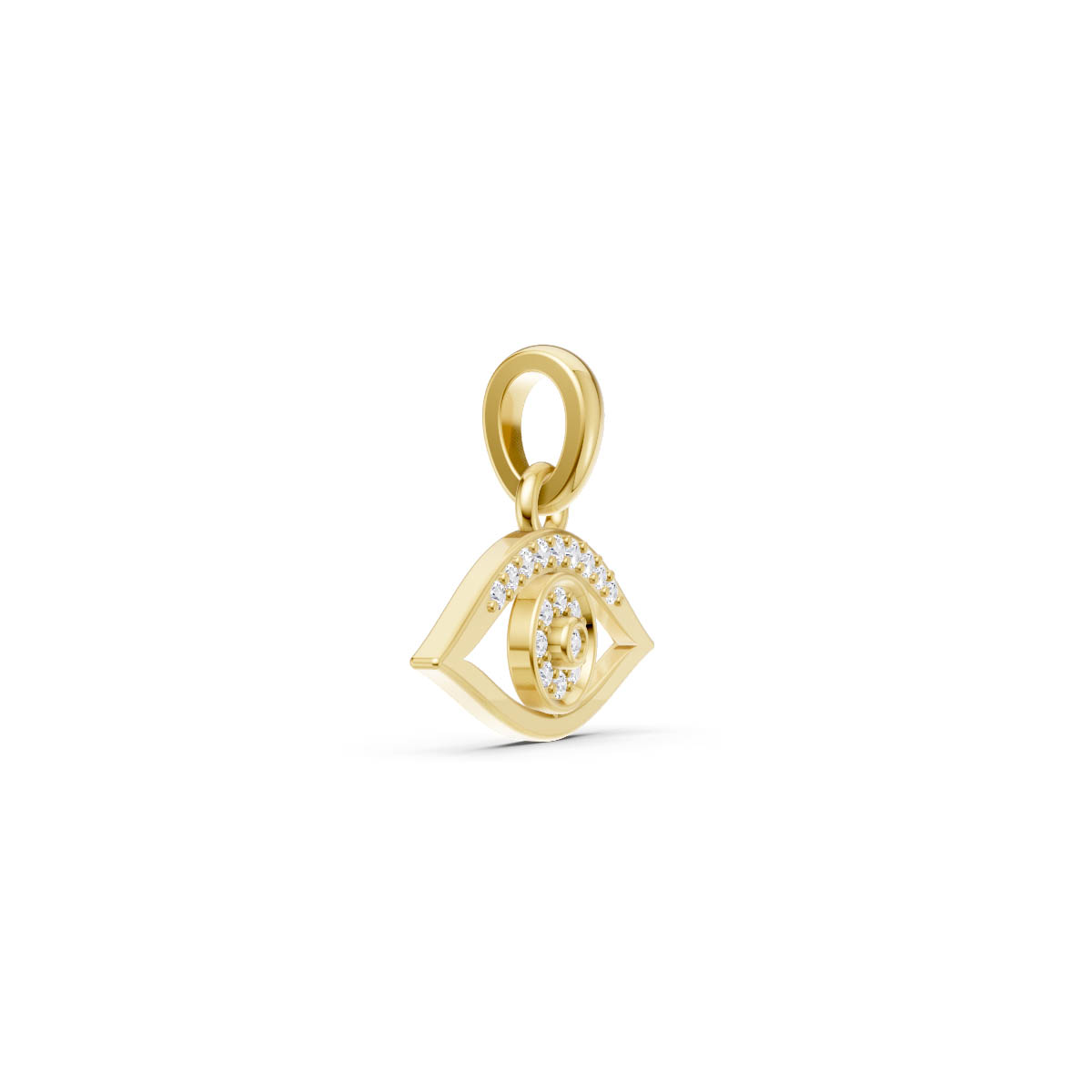 Protective Diamond Evil Eye Pendant view 3