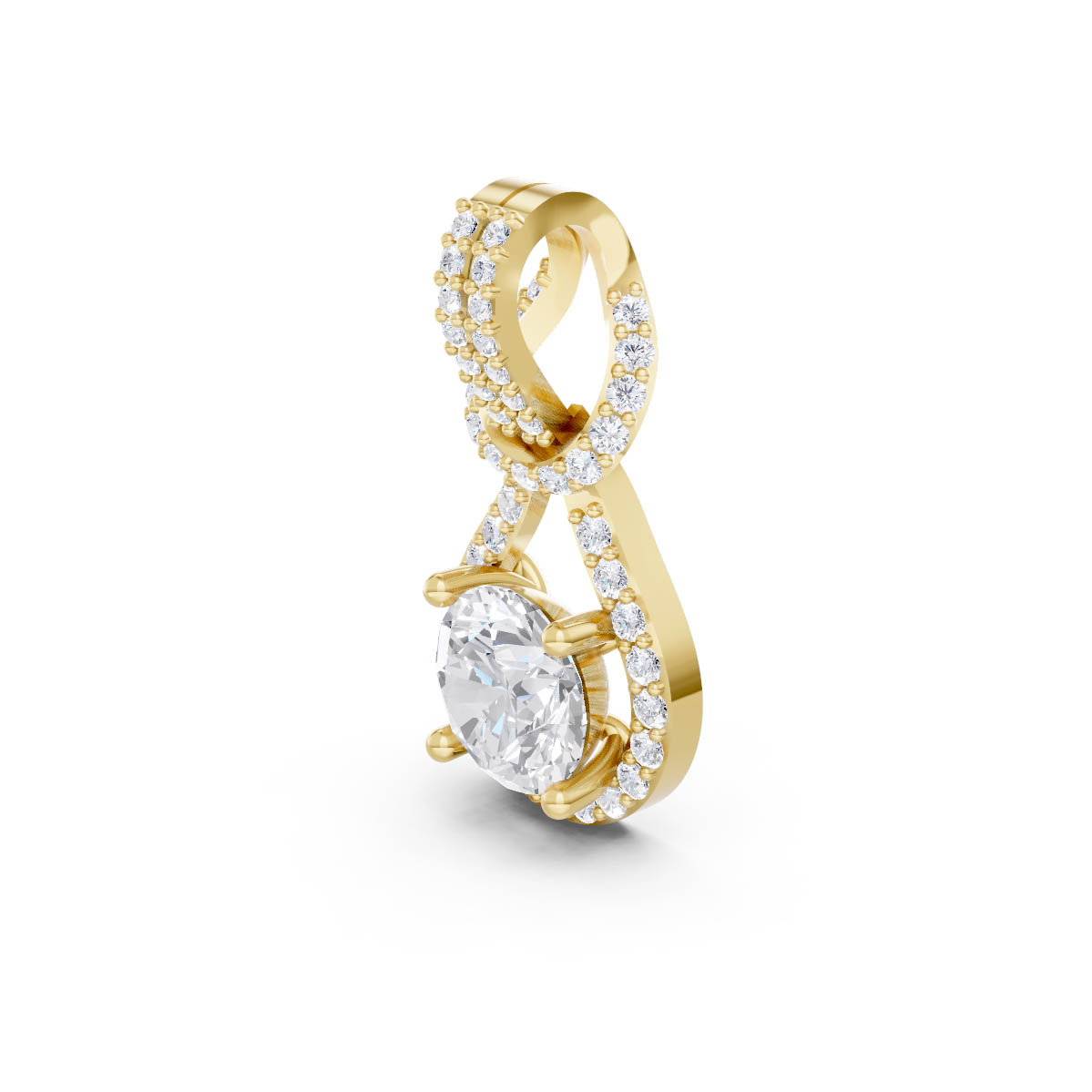 Radiant Teardrop Halo Pendant view 2