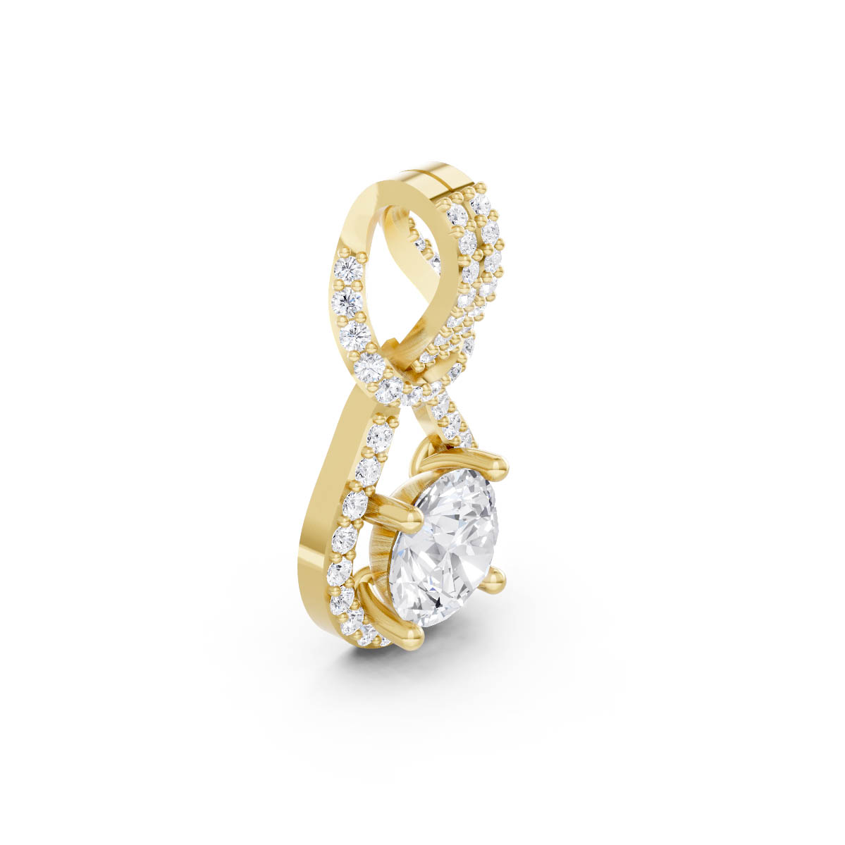 Radiant Teardrop Halo Pendant view 3