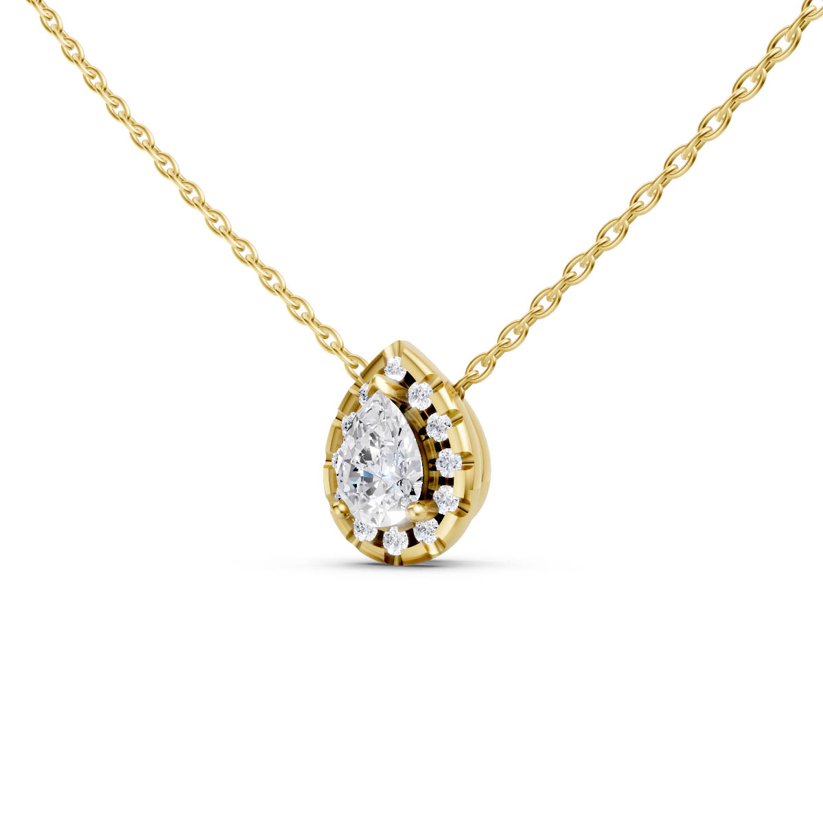 Pear Halo Radiance Pendant view 2