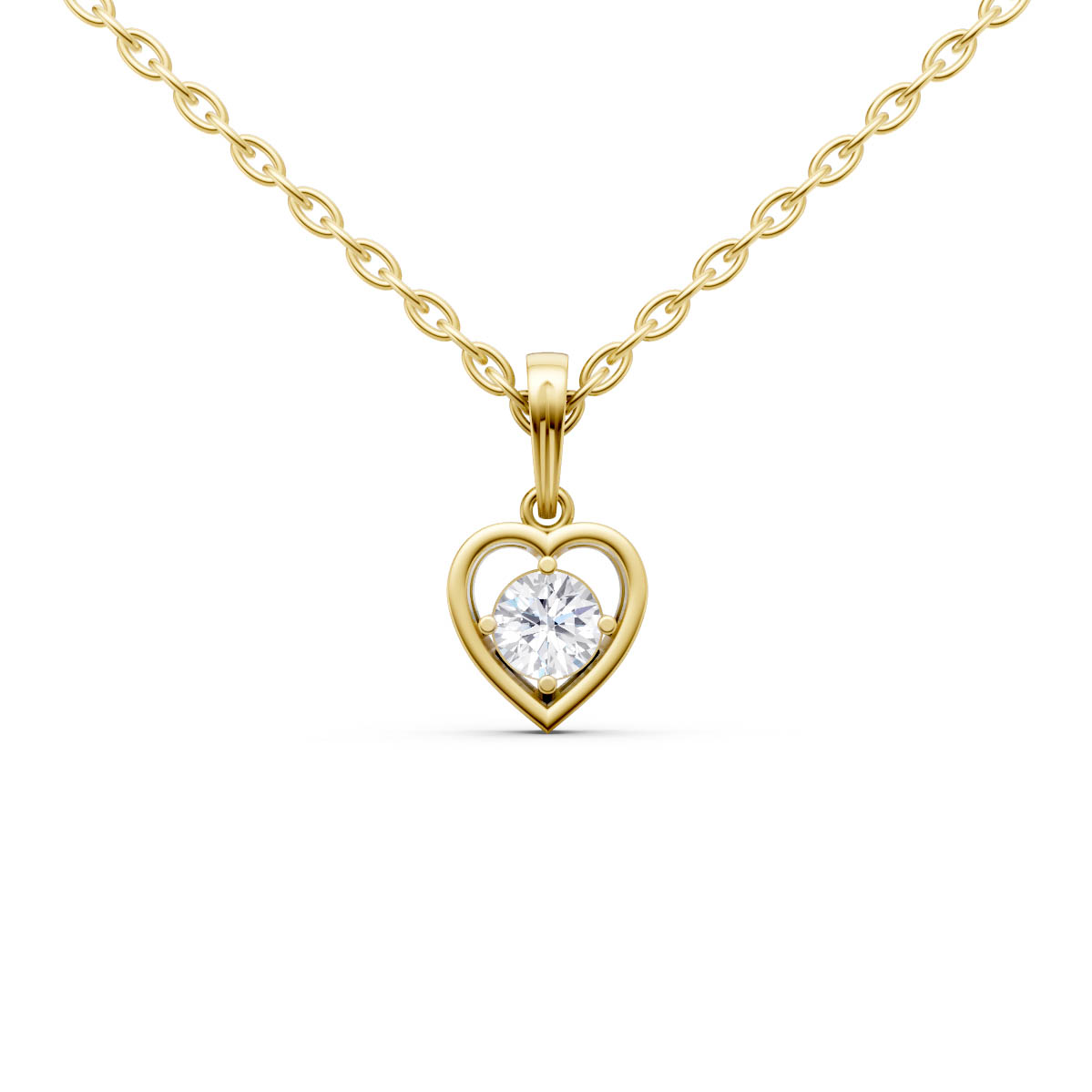 Heartbound Solitaire Spark Pendant