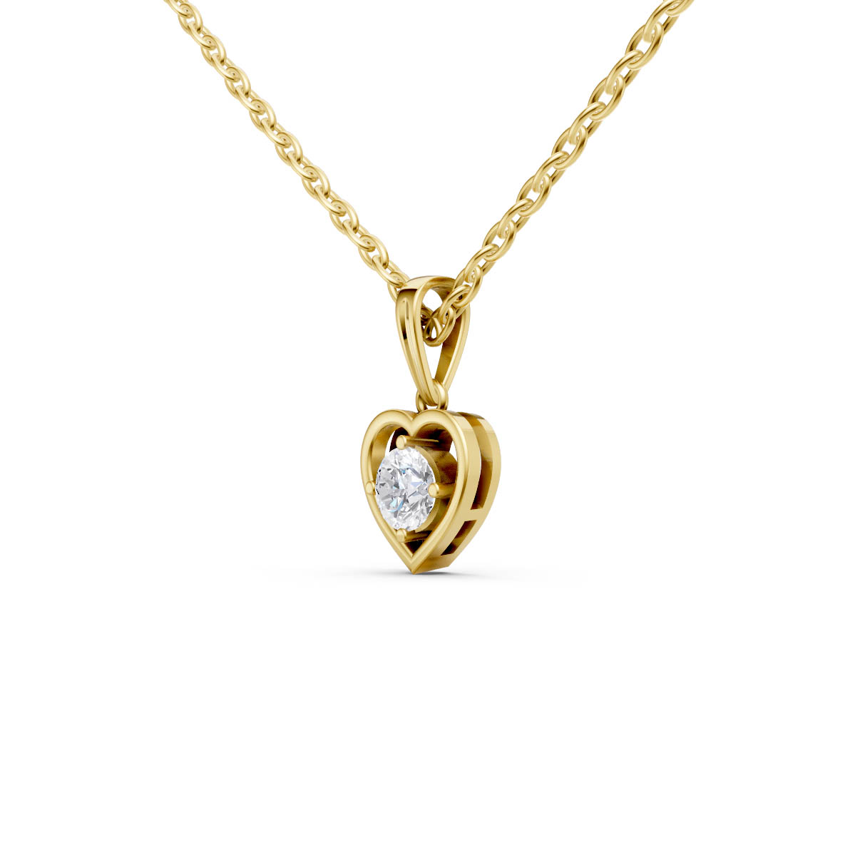 Heartbound Solitaire Spark Pendant view 2