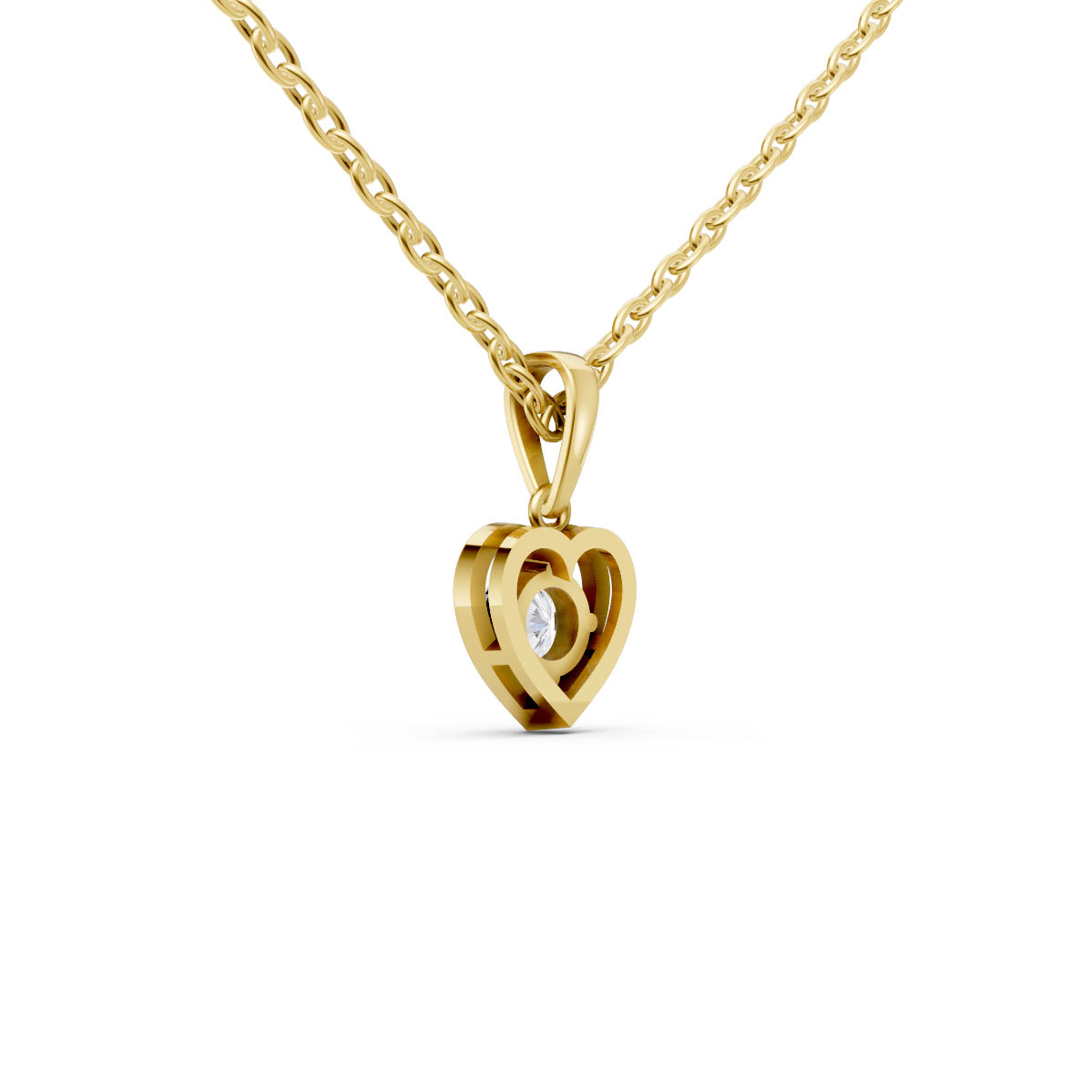 Heartbound Solitaire Spark Pendant view 3